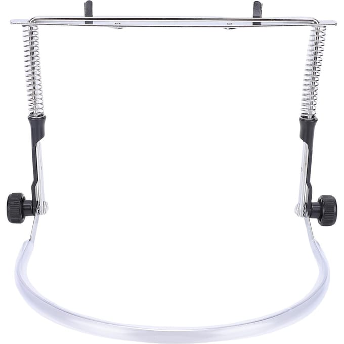 Support de Harmonica Réglable Acier Alliage Professionnel Support de Cou pour Harmonicas 10 Trous 24 Trous Argent avec white