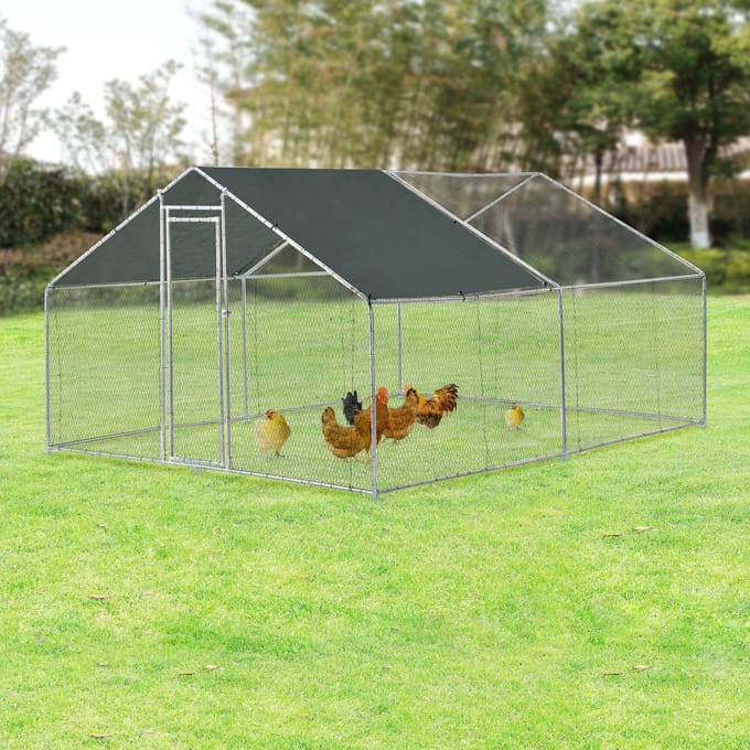 Kippenren Wels buitenren 3x4x2 m donkergroen pro.tec