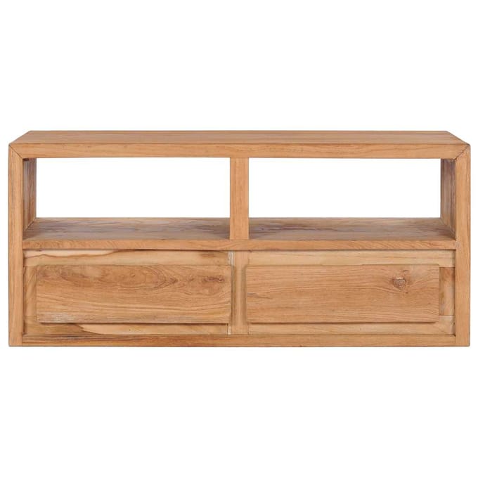 vidaXL - Tv-meubel - 90x30x40 - cm - massief - teakhout
