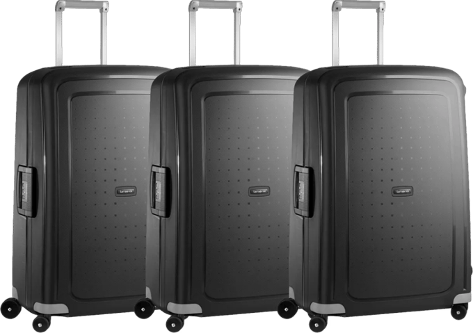 Samsonite S'Cure Spinner 75cm Black Triple Kofferset