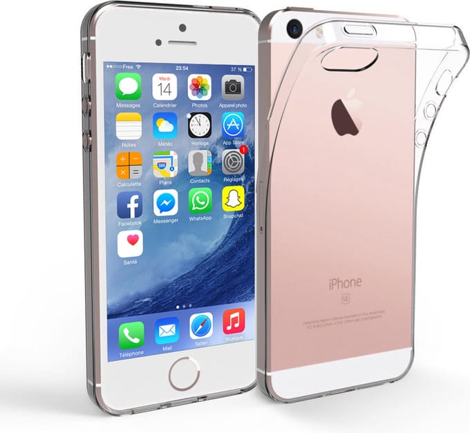 Hoesje voor iPhone 5 backcover Shockproof siliconen Transparant
