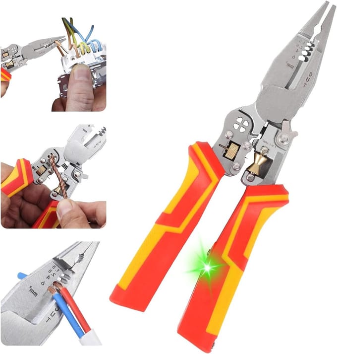 Multifunctionele 9-in-1 striptools voor elektrisch meten, draadknippen, trekken en testen