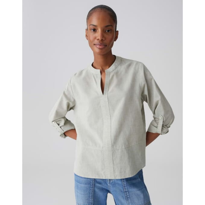 regular fit blouse met V-hals model 'Feleen'
