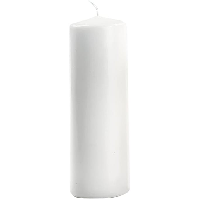 Pilaar kaars platte kop 100/50mm - Wit