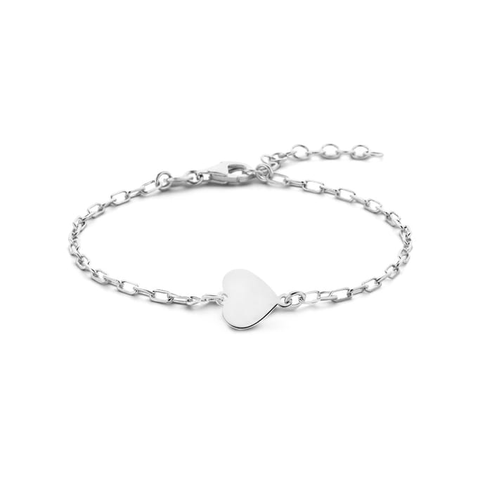 YO&NO - Armband - Hart - Dames - 16 + 3 cm - Sieraden Vrouw - Zilver 925
