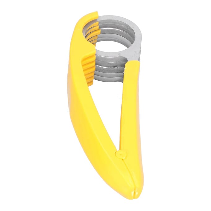 Coupe-banane en acier inoxydable, ustensile de cuisine pour concombre, jambon, saucisse, ménage gray