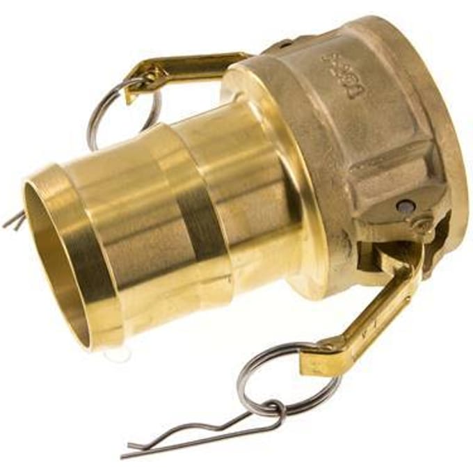 Camlock DN 60 (2 1/2'') Koppeling Messing met slangpilaar (63 mm) Type C MIL-C-27487