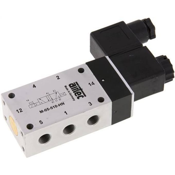 5/2 G1/8'' Magneetventiel 12V DC 2-10bar/28-140psi Airtec
