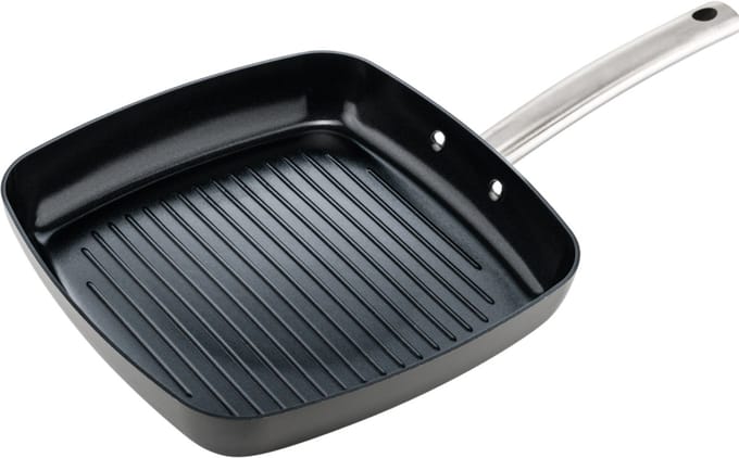 ISENVI Murray Grillpan - 26 cm - Keramisch - RVS Greep - Geschikt voor Inductie - PFAS, PTFE Vrij