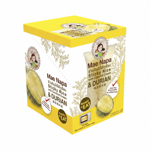 Mae Napa kleefrijstcake met kokos en doerian 480 g 6-pack
