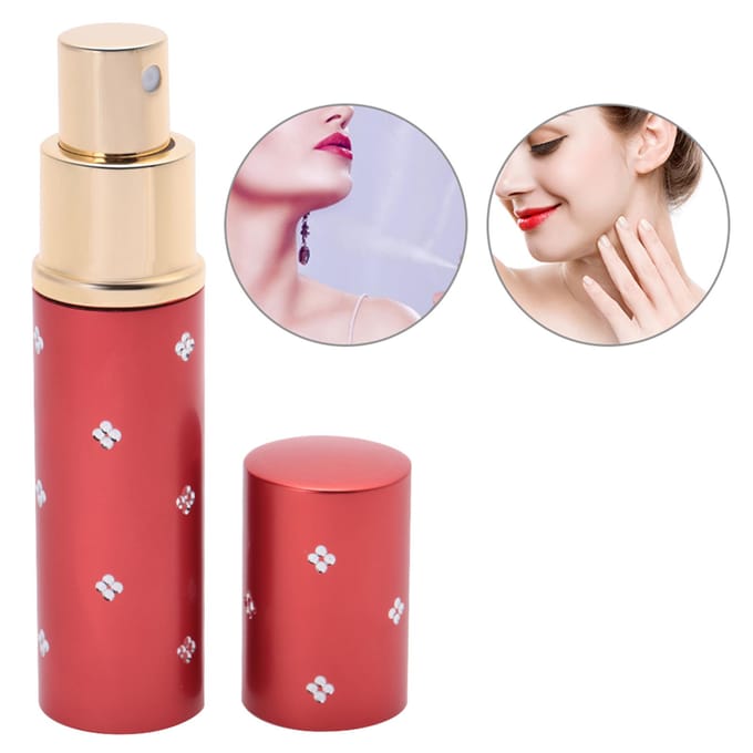 10ml Aluminium Navulbare Parfumfles Draagbare Lege Pomp Lotion Parfum Verstuiver Rood brown