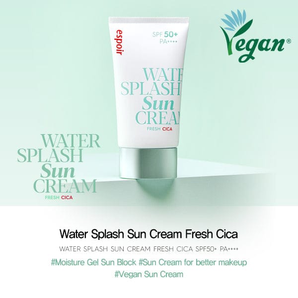 [espoir] Water Splash Zonnecrème Fresh Cica SPF 50+ PA++++ 60ml white