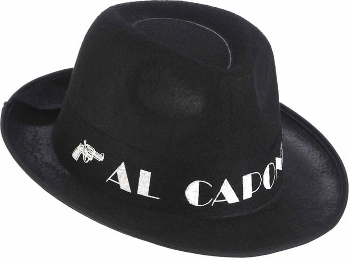 Vegaoo - Zwarte Al Capone borsalino hoed volwassenen