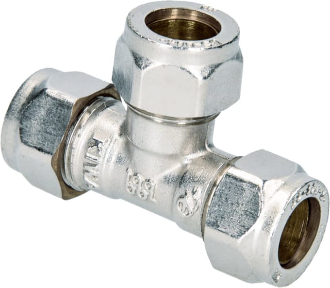 Knel T-Stuk 12x12x12mm Chroom