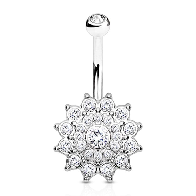 Navelpiercing dahlia - zilver - LMPiercings