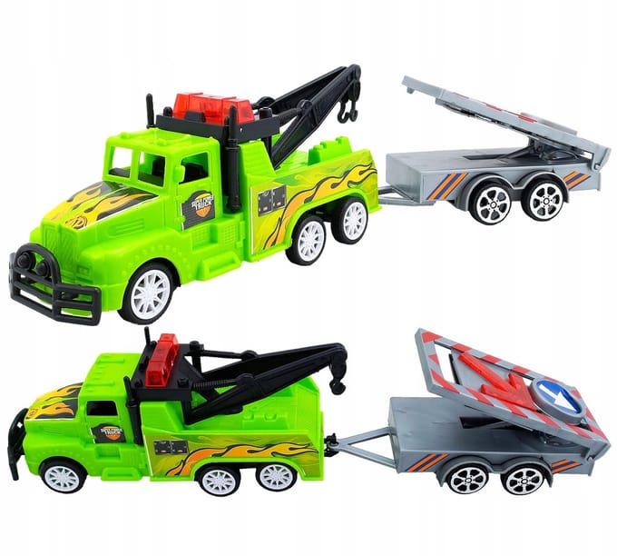 Glimmende Sleepwagen Speelgoed Vrachtwagen met Trailer voor Kinderen