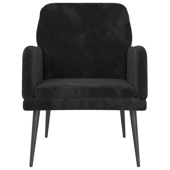 vidaXL - Fauteuil - 62x79x79 - cm - fluweel - zwart