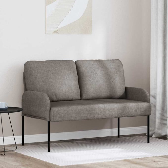 vidaXL - Banken - Taupe - 115 - x - 56 - x - 80 - cm - Multiplex