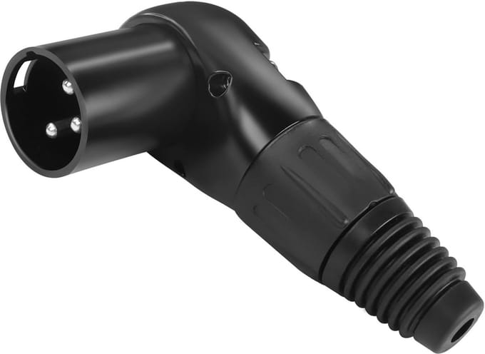 XLR Audio Adapter - Microfoon Connector - Hoi Aansluiten - 90 Graden Instelbaar - 3-pins - Zwart