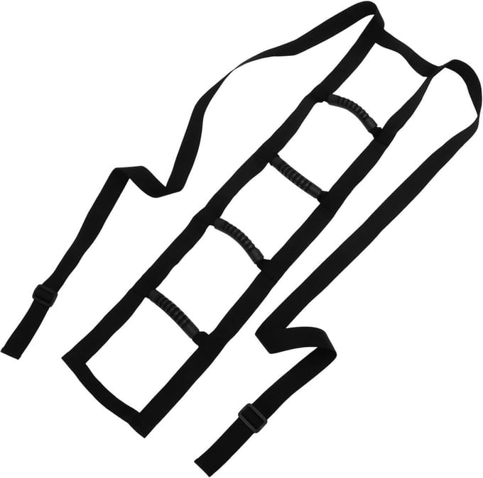 Bed Ladder - Bedside Handicap Ladder - Bed Rails - Ladder Seat Handles - Aid Stackable - Ups Assist - Pull Up Bed Rope - Net Get Backrest for Elderly - Home Stairs - Adjustable Handrail - Zwart