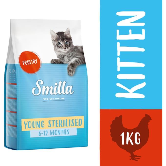 1kg Smilla Young Sterilised met Gevogelte Katten Droogvoer