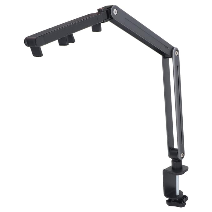 Professionele Tablethouder met 360 Graden Rotatie Opvouwbare Tabletarm Montagehouder Aluminiumlegering Tablethouder voor gray