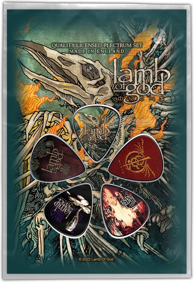 Lamb Of God - Omens Plectrum - Set van 5 - Multicolours