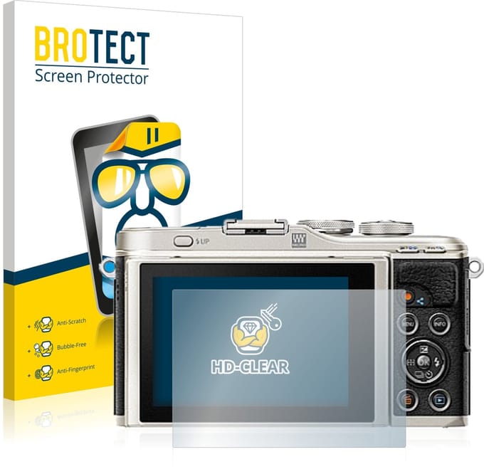 BROTECT - Screenprotector voor Olympus PEN E-PL9 - Folie Beschermfolie transparant 2 Stuks