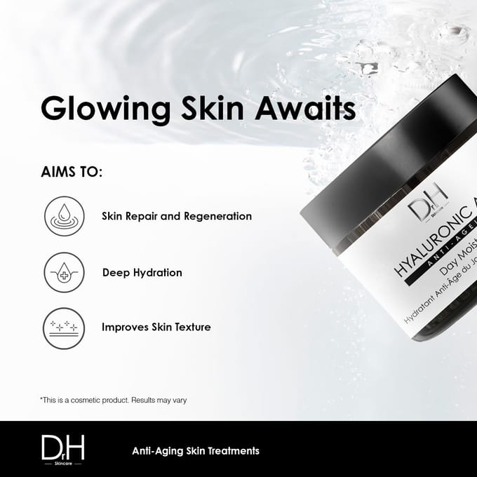 Dr H Dagcrème met hyaluronzuur tegen huidveroudering 60 ml