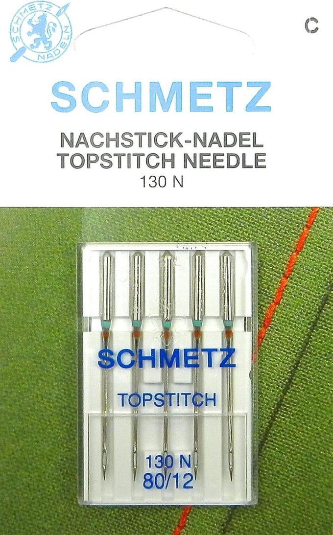 5x Topsteek Naaimachine Naalden Platte Kol, Universeel, Dikte 80