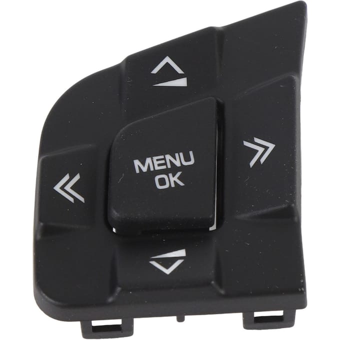 2PCS Cache Bouton d'Interrupteur de Volant Côté Gauche Noir Décoration Garniture pour gray
