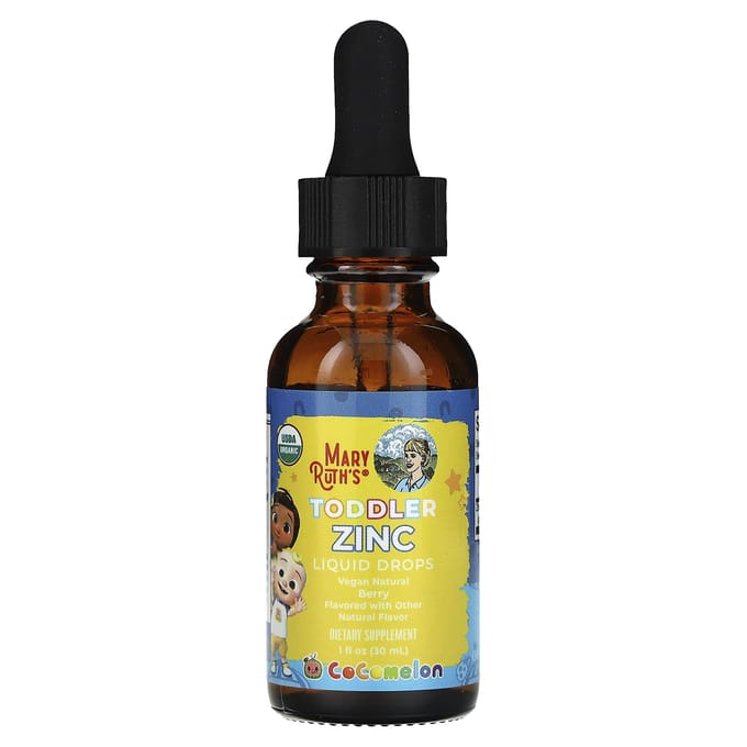 MaryRuth's, Coco Melon, Peuter Zink Vloeibare Druppels, Leeftijden 1-3, Bes, 1 fl oz (30 ml)