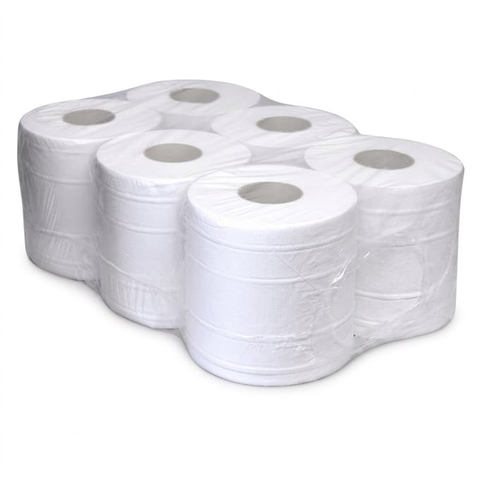 Midirollen wit cellulose 2-laags 150 meter 6 rollen blanco (6151803946966)