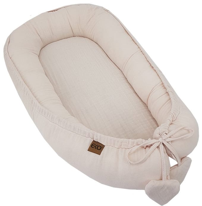 Beige muslin baby cocoon