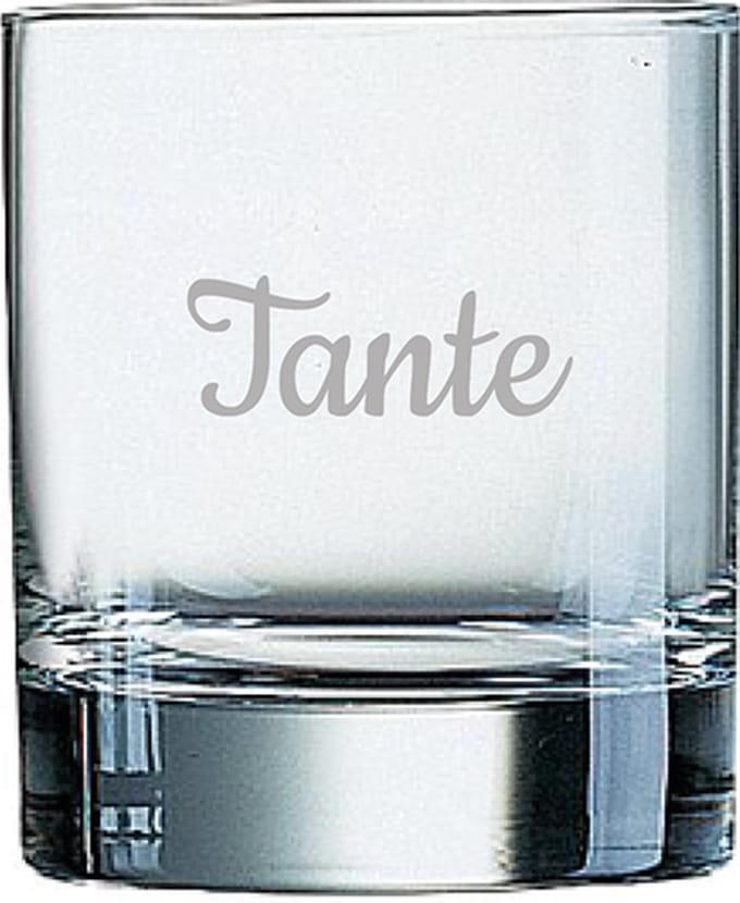 Whiskeyglas gegraveerd - 20cl - Tante