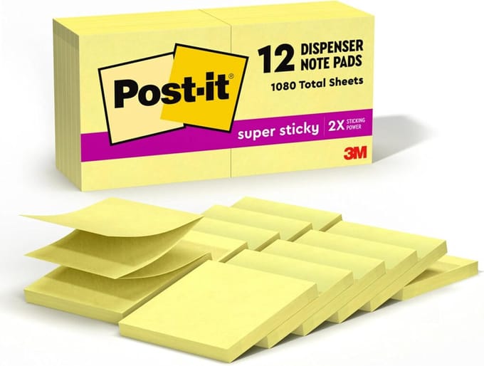 Zelfklevende notitieblokken Z-Notes 76x76 mm Kanariegeel 6 stuks