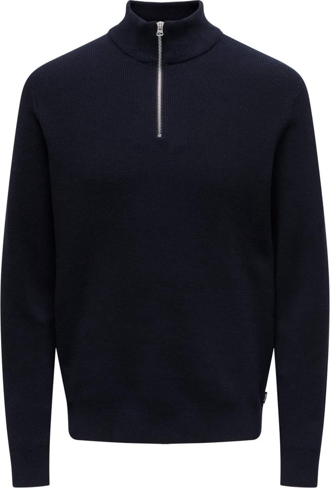 ONLY & SONS ONSPHIL REG 12 STRUC HALF ZIP KNIT NOOS Heren Trui - Maat S