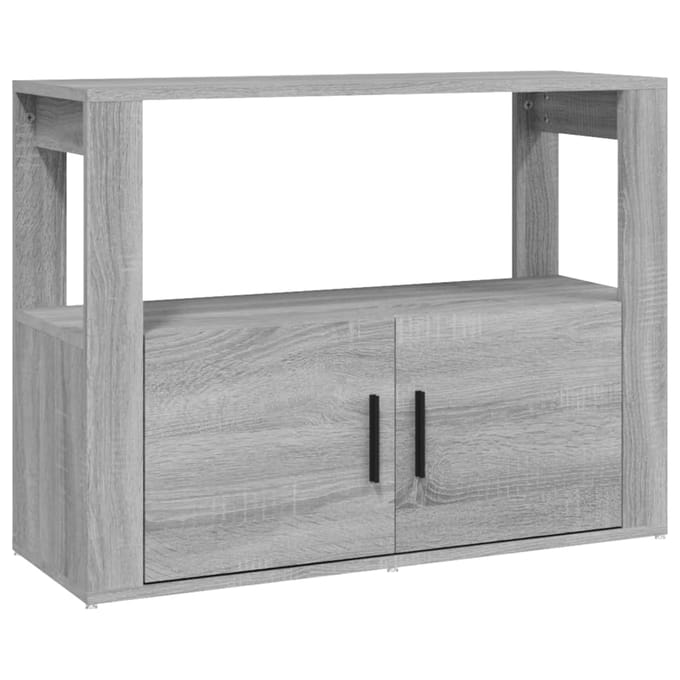 vidaXL - Dressoir - 80x30x60 - cm - bewerkt - hout - grijs - sonoma - eikenkleurig