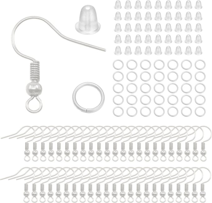 DW4Trading RVS Oorbel Haakjes Zilver - Set van 3x100 Stuks