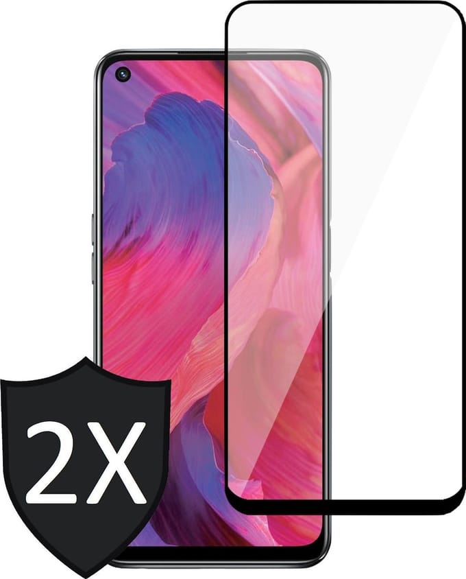 Screenprotector geschikt voor Oppo A54 5G - FullGuard Screen Protector - 2 Stuks