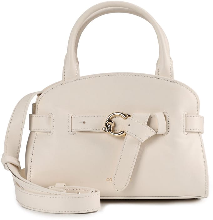 Coccinelle Sabine Handtas Leder 22 cm - Dames - pearl