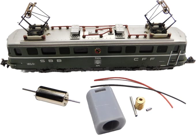 micromotor NM038G N motor ombouwset voor Minitrix Ae 6/6 (Oud)