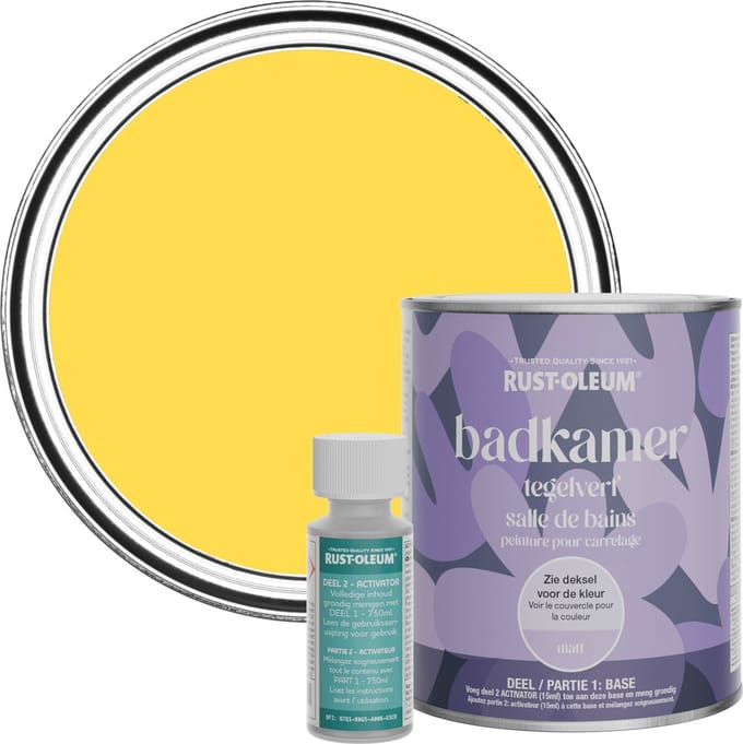 Rust-Oleum Geel Badkamer Tegelverf Matt - Citroensorbet 750ml