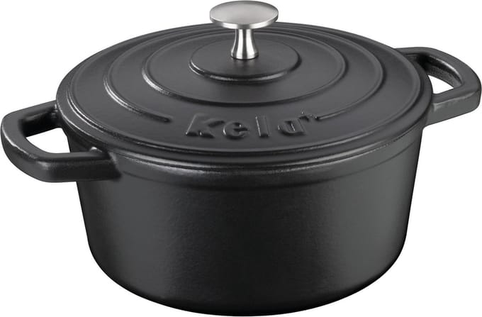 Braadpan Gietijzer Zwart, 21 cm - Kela | Calido