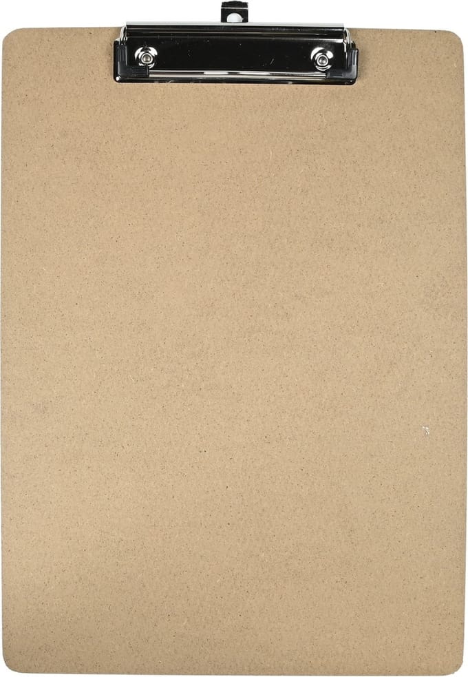 Benson Klembord - 1x stuks - A4 - hout - clipboard met papierklem - 23 cm