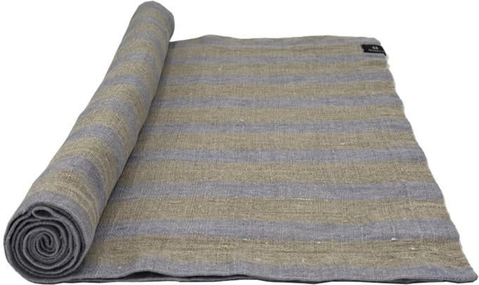 Maya tafelloper stripe linblomma 40 x 140 - set van 3