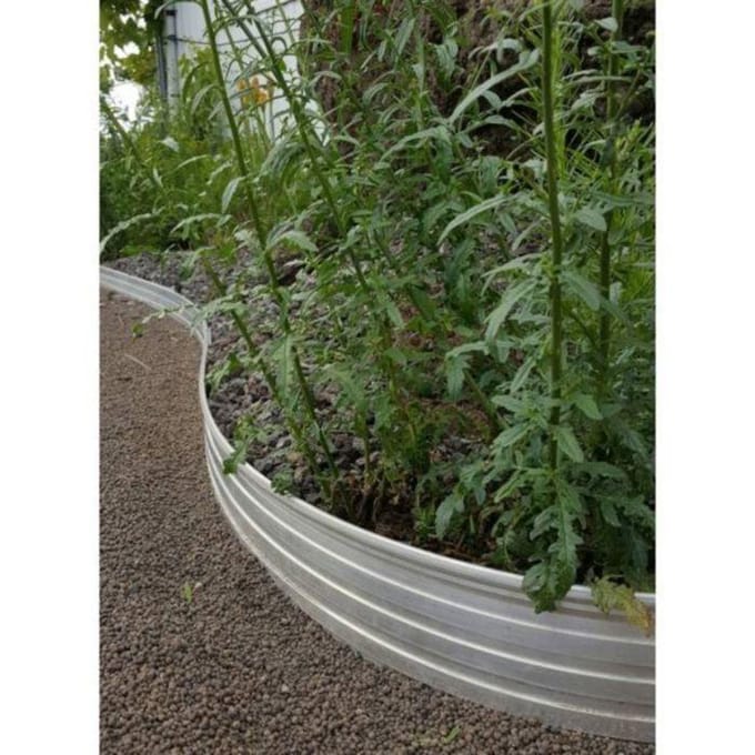 Aluminium Tuinrand Green Universe - Afbakening Gazon & Massief, Duurzaam en Flexibel grijs