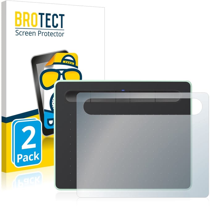 BROTECT - Screenprotector voor Wacom Intuos S Bluetooth - Folie Beschermfolie matte 2 Stuks