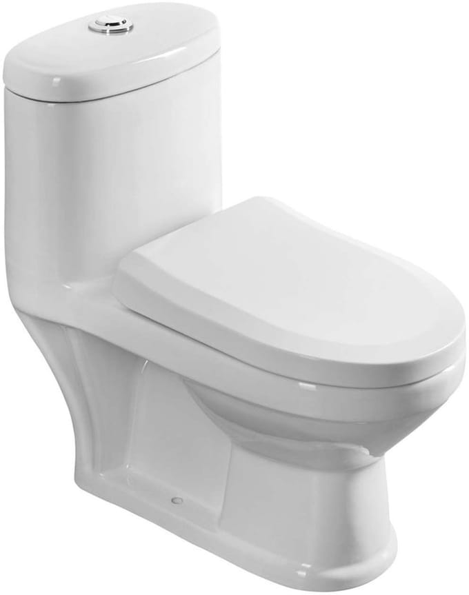 Aqualine Petit Kinder-duobloktoilet, S-sifon/P-sifon, wit