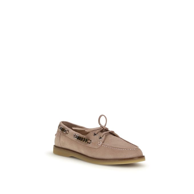 PINKO Beige Kalfskleren Bos Taurus Instapschoenen